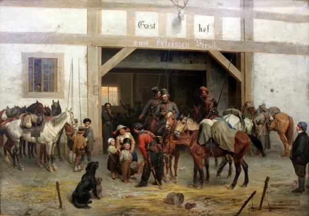 Казаки в Бауцене 1813. Худ. Виллевальде. 1885 год Казаки в Бауцене 1813. Худ. Виллевальде. 1885 год