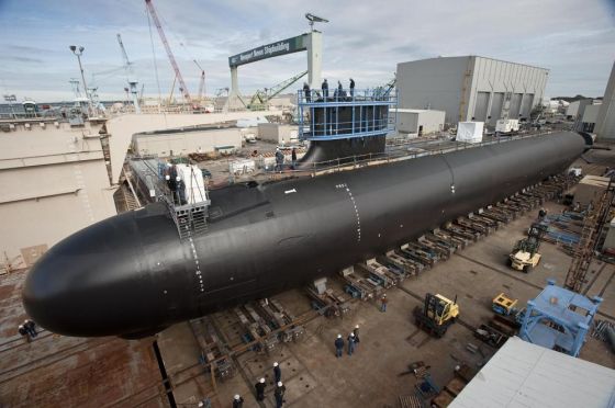 Атомная подводная лодка SSN-783 'Миннесота' на стапелях. Фото seadiscovery.com Атомная подводная лодка SSN-783 'Миннесота' на стапелях